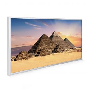 595x995 Giza Pyramids Image NXT Gen Infrared Heating Panel 580W - Grade B (Silver Frame)
