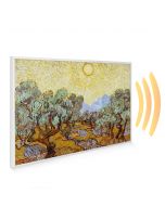 795x1195 Olive Trees with Yellow Sky and Sun Image NXT Gen Infrared Heating Panel 900W - Electric Wall Panel Heater