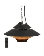 1500W EQ Heat Electric Hanging Patio Heater Black With Remote